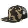 Gorra visera plana reciclada Snap mesh-s. Color camuflaje/negro.