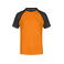 Camiseta combinada hombre JN010. Color orange/black.