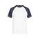 Camiseta combinada hombre JN010. Color white/navy.