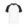 Camiseta combinada hombre JN010. Color white/black.