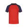 Camiseta combinada hombre JN010. Color red/navy.