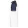 Camiseta combinada hombre JN010. Color white/navy.
