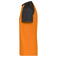 Camiseta combinada hombre JN010. Color orange/black.