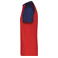 Camiseta combinada hombre JN010. Color red/navy.
