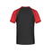 Camiseta combinada hombre JN010. Color black/red.