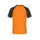 Camiseta combinada hombre JN010. Color orange/black.