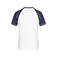 Camiseta combinada hombre JN010. Color white/navy.
