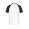 Camiseta combinada hombre JN010. Color white/black.