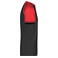 Camiseta combinada hombre JN010. Color black/red.