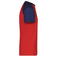 Camiseta combinada hombre JN010. Color red/navy.