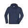 Sudadera con capucha y cremallera hombre JN059. Color navy.