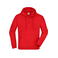 Sudadera con capucha y cremallera hombre JN059. Color red.