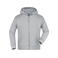 Sudadera con capucha y cremallera niño Jn059k. Color grey/heather.