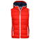 Chaleco acolchado con capucha mujer JN1075. Color red/white.