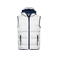 Chaleco acolchado con capucha hombre JN1076. Color white/navy.