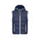 Chaleco acolchado con capucha hombre JN1076. Color navy/white.