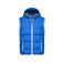 Chaleco acolchado con capucha hombre JN1076. Color nautic/blue/white.