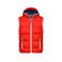 Chaleco acolchado con capucha hombre JN1076. Color red/white.