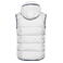 Chaleco acolchado con capucha hombre JN1076. Color white/navy.