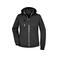 Chaqueta softshell con capucha mujer JN1077. Color black/black/white.