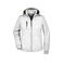 Chaqueta softshell con capucha mujer JN1077. Color white/white/navy.