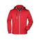 Chaqueta softshell con capucha hombre JN1078. Color red/navy/white.
