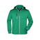 Chaqueta softshell con capucha hombre JN1078. Color irish/green/navy/white.