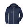Chaqueta softshell con capucha hombre JN1078. Color navy/navy/white.