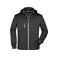 Chaqueta softshell con capucha hombre JN1078. Color black/black/white.