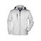 Chaqueta softshell con capucha hombre JN1078. Color white/white/navy.