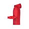 Chaqueta softshell con capucha hombre JN1078. Color red/navy/white.