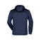 Chaqueta softshell con capucha hombre JN1078. Color navy/navy/white.