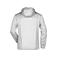 Chaqueta softshell con capucha hombre JN1078. Color white/white/navy.