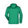 Chaqueta softshell con capucha hombre JN1078. Color irish/green/navy/white.