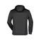 Chaqueta softshell con capucha hombre JN1078. Color black/black/white.