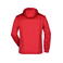 Chaqueta softshell con capucha hombre JN1078. Color red/navy/white.
