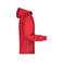 Chaqueta softshell con capucha hombre JN1078. Color red/navy/white.