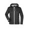 Chaqueta softshell con capucha mujer JN1097. Color black/silver.
