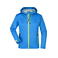Chaqueta softshell con capucha mujer JN1097. Color aqua/acid/yellow.