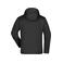 Chaqueta softshell con capucha hombre JN1098. Color black/red.