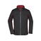 Chaqueta softshell mangas desmontables mujer JN1121. Color black/red.