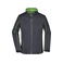 Chaqueta softshell mangas desmontables mujer JN1121. Color iron/grey/green.