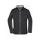 Chaqueta softshell mangas desmontables mujer JN1121. Color black/silver.