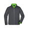 Chaqueta softshell mangas desmontables hombre JN1122. Color iron/grey/green.