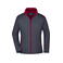 Chaqueta softshell mujer JN1129. Color iron/grey/red.