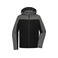 Plumífero con capucha hombre JN1134. Color black/anthracite/melange.