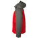 Plumífero con capucha hombre JN1134. Color red/anthracite/melange.