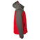 Plumífero con capucha hombre JN1134. Color red/anthracite/melange.