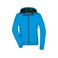 Chaqueta softshell con capucha mujer JN1145. Color blue/black.