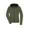Chaqueta softshell con capucha mujer JN1145. Color olive/camouflage.